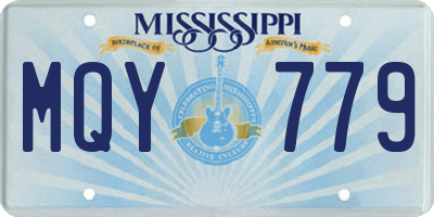 MS license plate MQY779