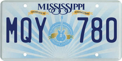 MS license plate MQY780