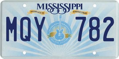 MS license plate MQY782
