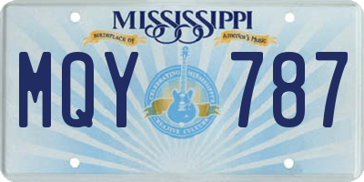 MS license plate MQY787