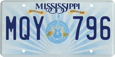 MS license plate MQY796
