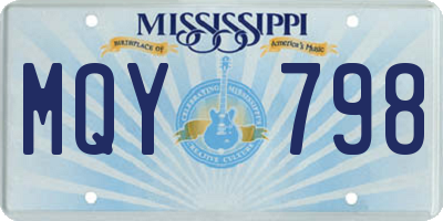 MS license plate MQY798