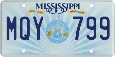MS license plate MQY799