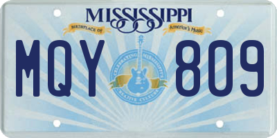 MS license plate MQY809