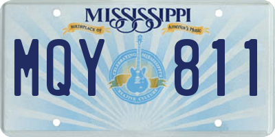 MS license plate MQY811