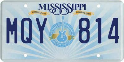 MS license plate MQY814