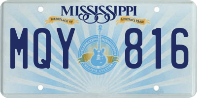 MS license plate MQY816