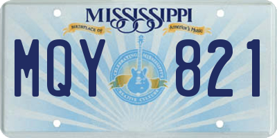 MS license plate MQY821