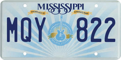 MS license plate MQY822