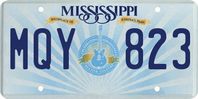 MS license plate MQY823