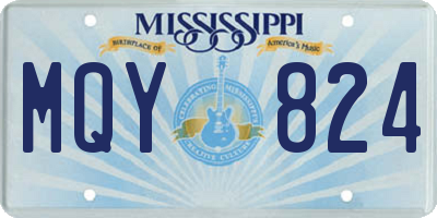 MS license plate MQY824