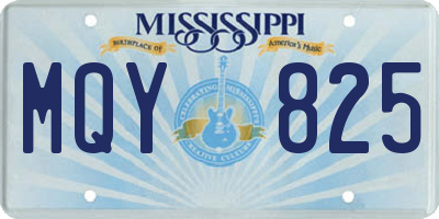 MS license plate MQY825