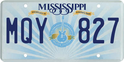 MS license plate MQY827