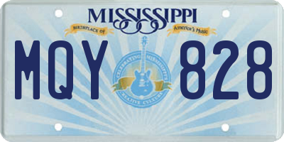 MS license plate MQY828
