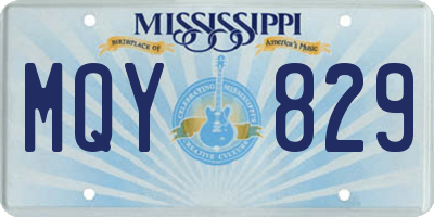 MS license plate MQY829