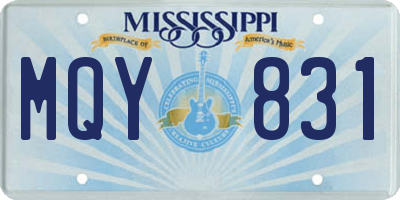 MS license plate MQY831