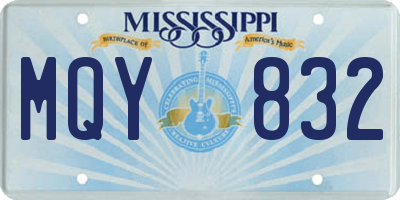 MS license plate MQY832