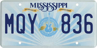 MS license plate MQY836