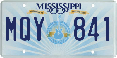 MS license plate MQY841