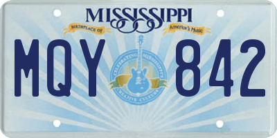 MS license plate MQY842