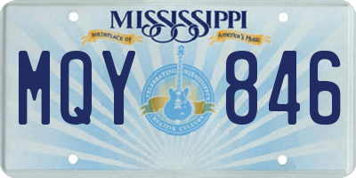 MS license plate MQY846