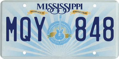 MS license plate MQY848