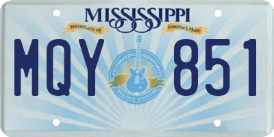MS license plate MQY851
