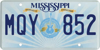 MS license plate MQY852