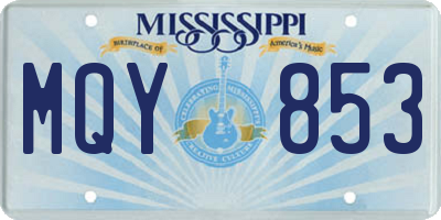 MS license plate MQY853