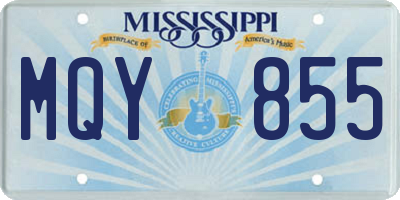 MS license plate MQY855