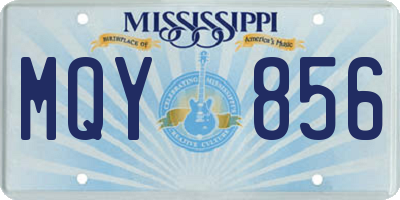MS license plate MQY856
