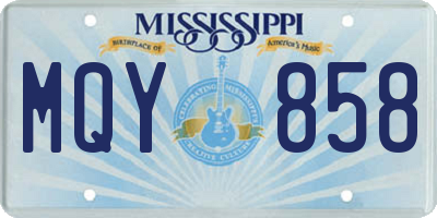 MS license plate MQY858
