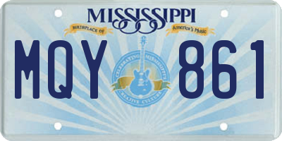 MS license plate MQY861
