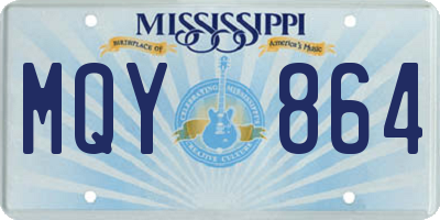 MS license plate MQY864