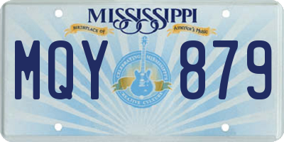 MS license plate MQY879