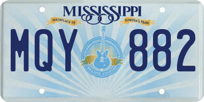 MS license plate MQY882