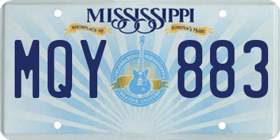 MS license plate MQY883