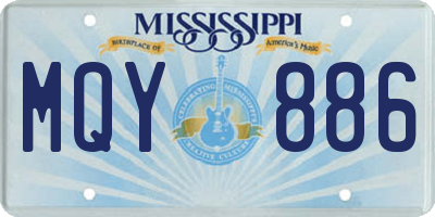 MS license plate MQY886