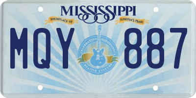 MS license plate MQY887