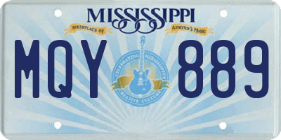 MS license plate MQY889