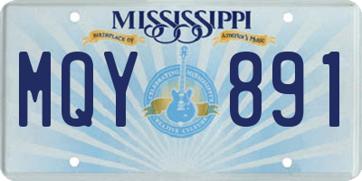 MS license plate MQY891