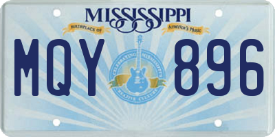 MS license plate MQY896