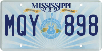 MS license plate MQY898
