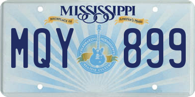 MS license plate MQY899