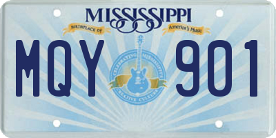 MS license plate MQY901