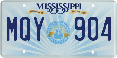 MS license plate MQY904