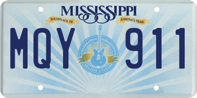MS license plate MQY911