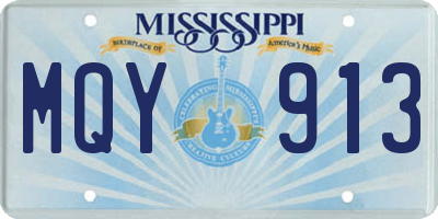 MS license plate MQY913