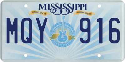 MS license plate MQY916