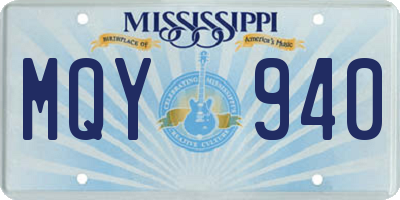 MS license plate MQY940